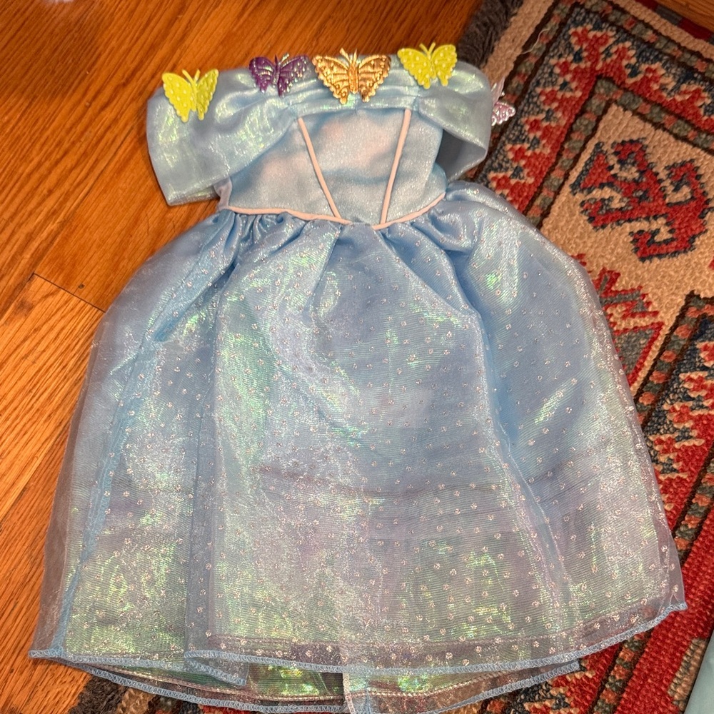 Blue Iridescent Butterfly Princess 19”Doll Costume American Girl Cinderella